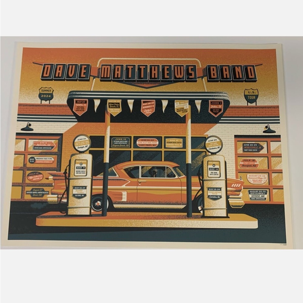 Dave Matthews Band Summer ‘24 Tour Poster